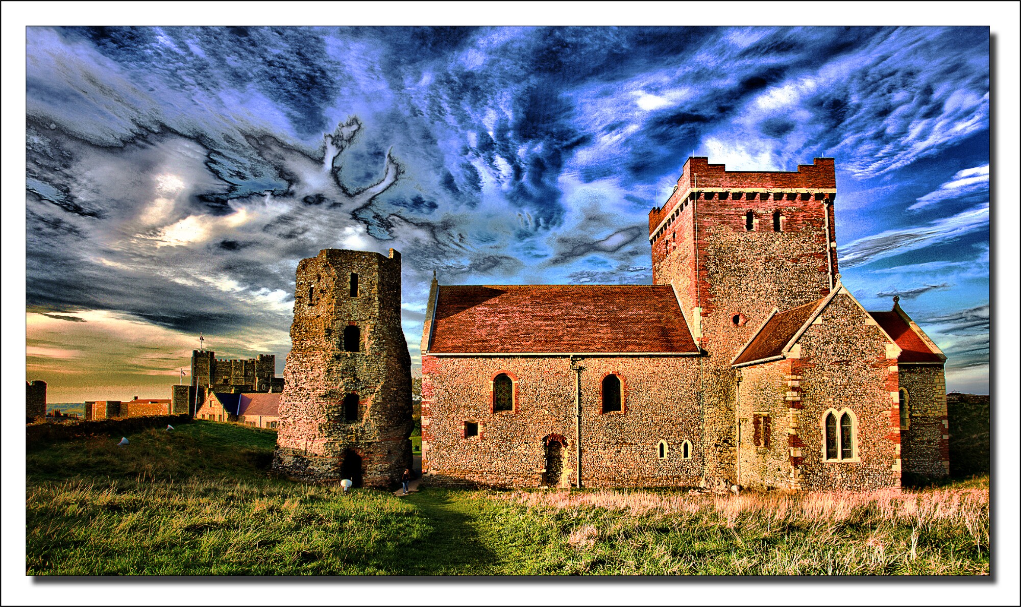 Church and Roman Lighthouse.jpg - A different process of a slightly different view.